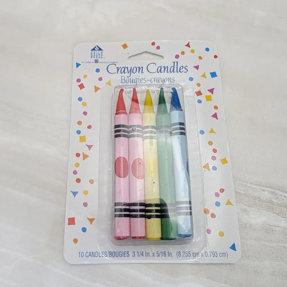 American Greetings Crayon Candles - 10 x 3 1/4